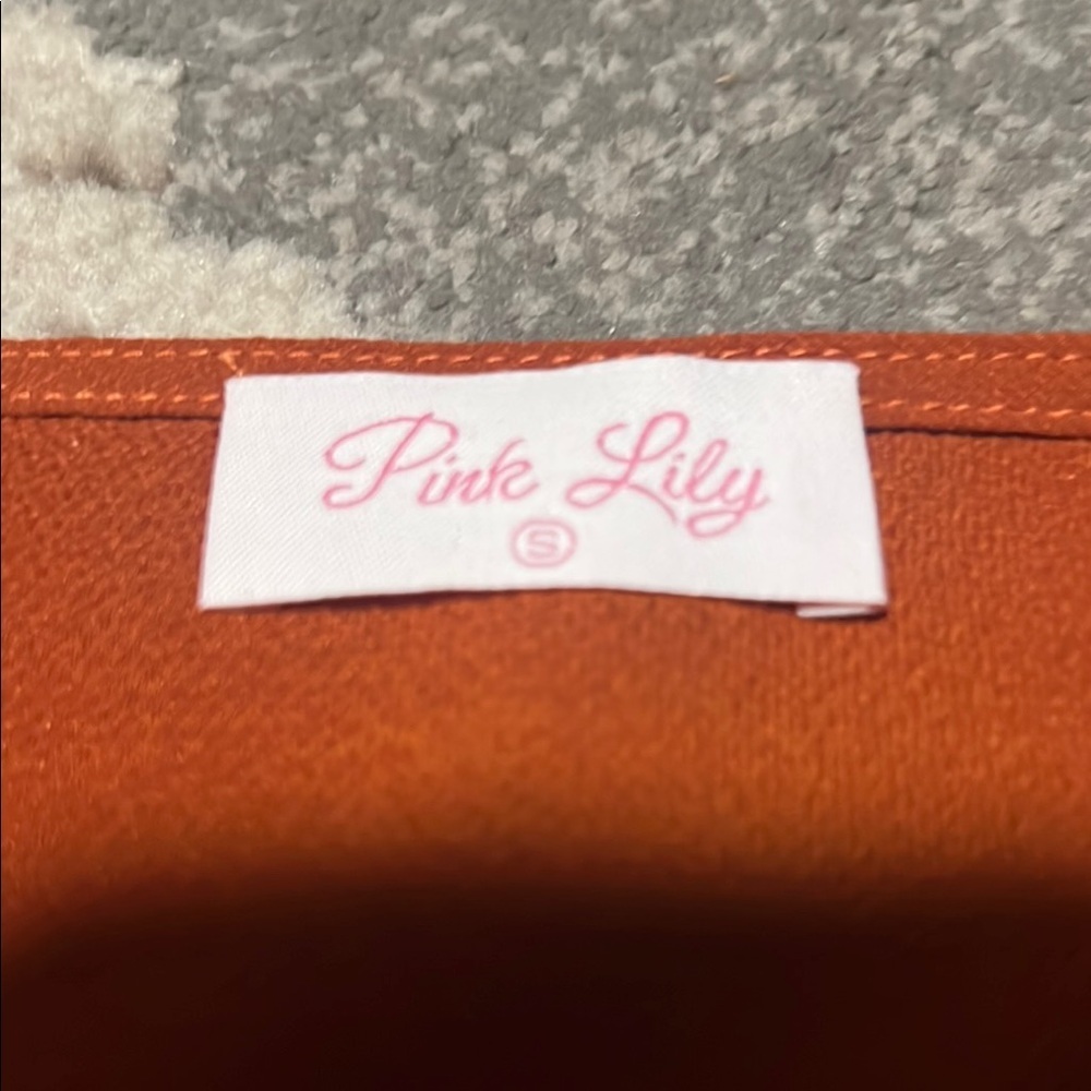 Pink Lily rust colored Blouse - Picture 3 of 4